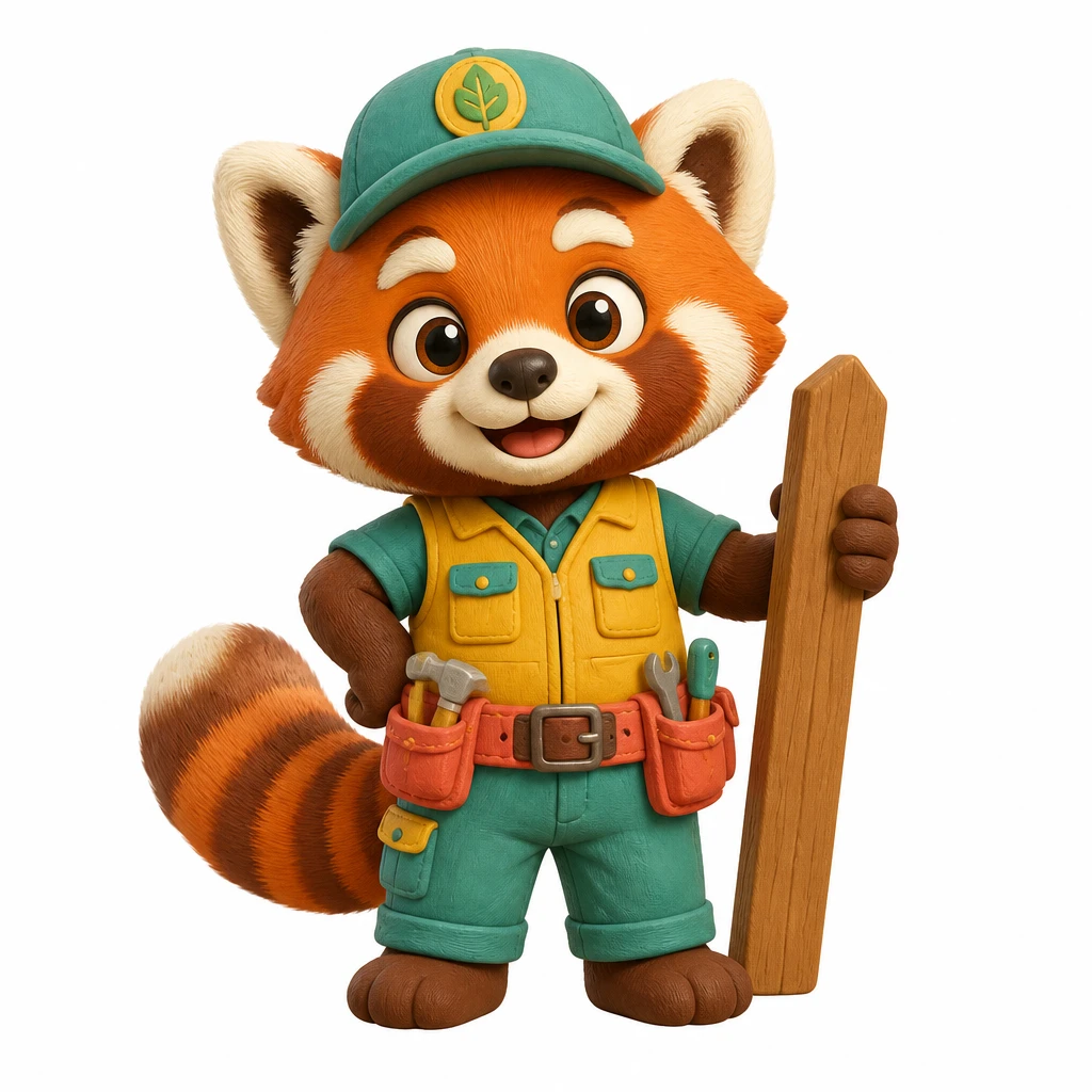 Pip, the red panda park ranger