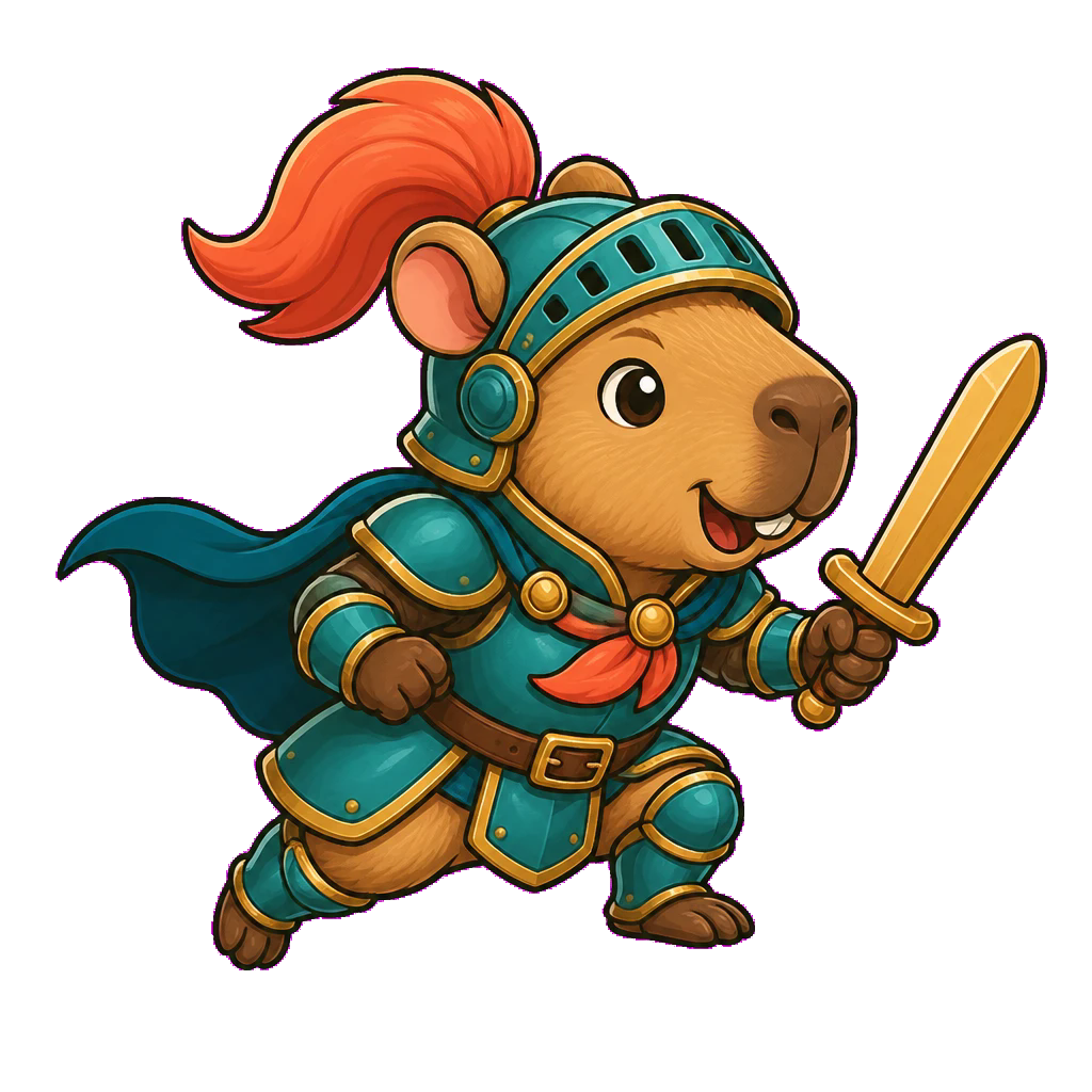 Sir Caps, a tiny knight-critter