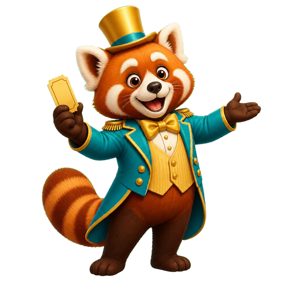 Tally, the red panda carnival host