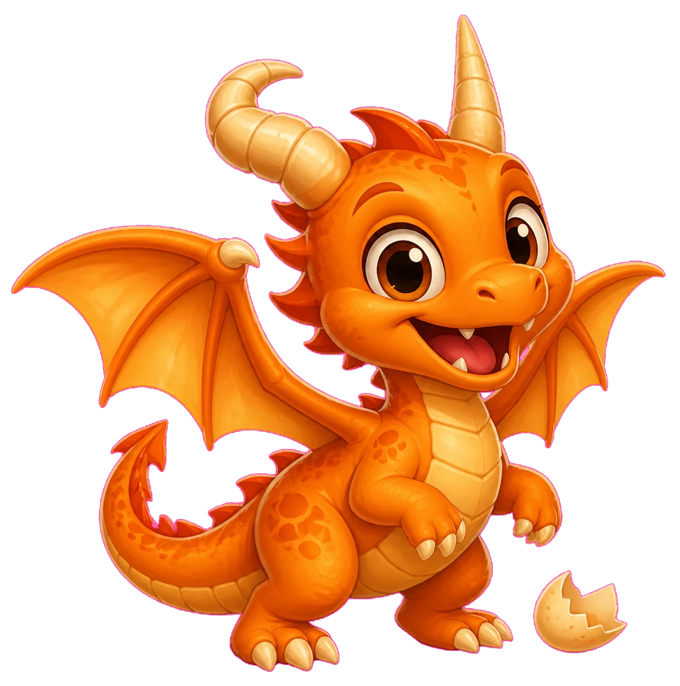 A newly hatched baby dragon