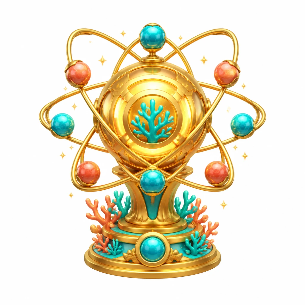 A golden conservation core trophy